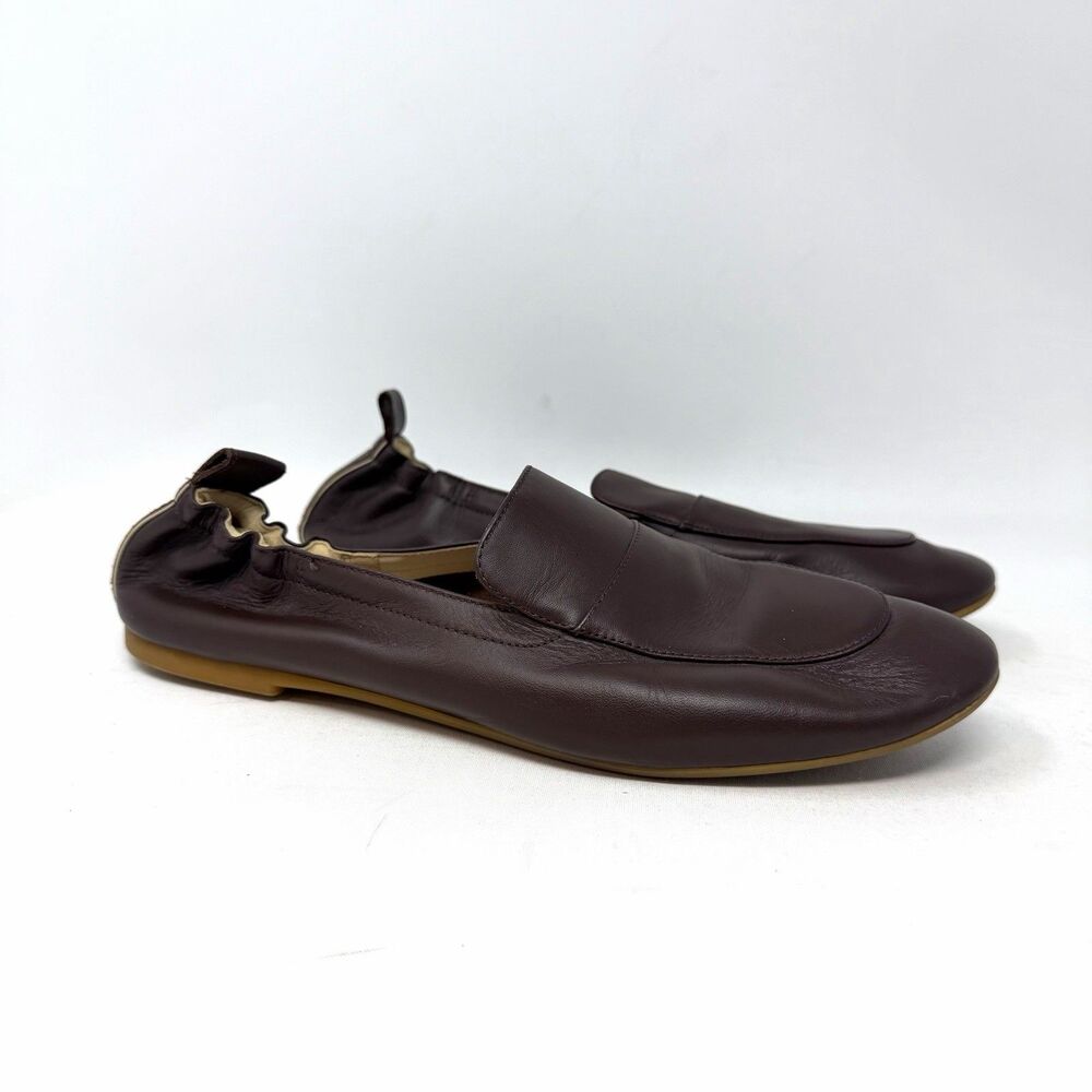 Womens Everlane The Day Loafer Brown Chocolate Leather Flats Shoes Italy Sz 9